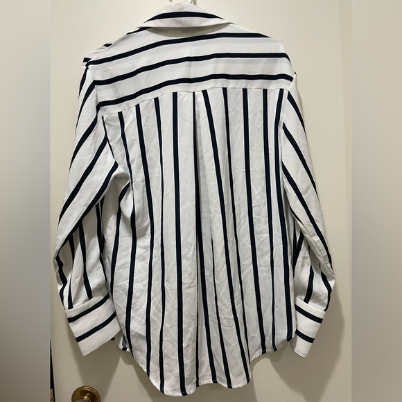Dynamite Frida Striped Button Up Blouse - Picture 5 of 7